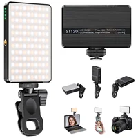 ST-120 LED Video Light Fill Light Rechargeable 3000 MAh Ajusted 3 Light Modes CRI95 Portable Mini Selfie Light 2500-9000K 1