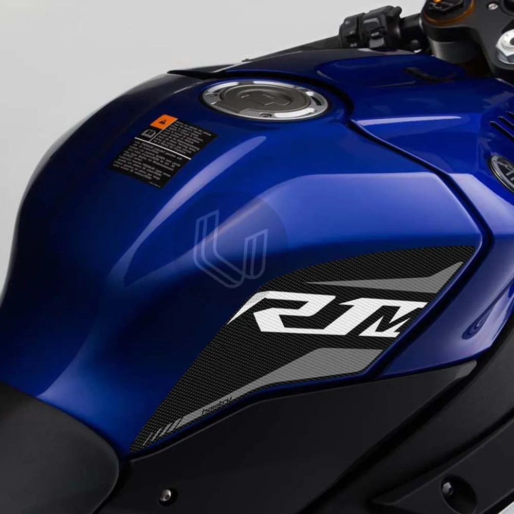 Motorcycle Tank Pad Protector Sticker Decal Anti-slip Gas Knee Grip Tank Traction Pad Side For Yamaha YZF R1M 2015-2