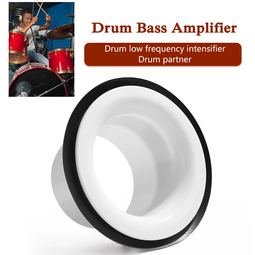 Drum Bottom Microphone Loudspeaker with Ring Sticker Bass Hole Protection Musical Percussion Instrument Spare Parts