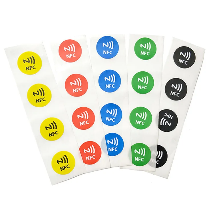 13.56mhz Colorful Diameter 25mm Nfc 213 Tag Nfctag215 Nfc215 Nfc