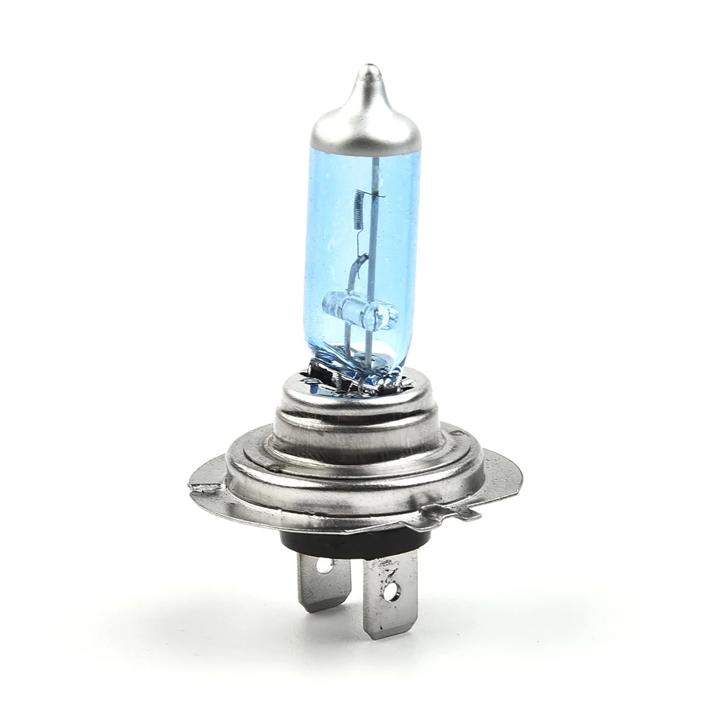 10pcs H7 55W Ultra-white Light Blue Bulbs Auto Halogen Lamp Cars Headlight  Bulbs 12V 6000K 1500LM For Auto Driving Lights Bulb