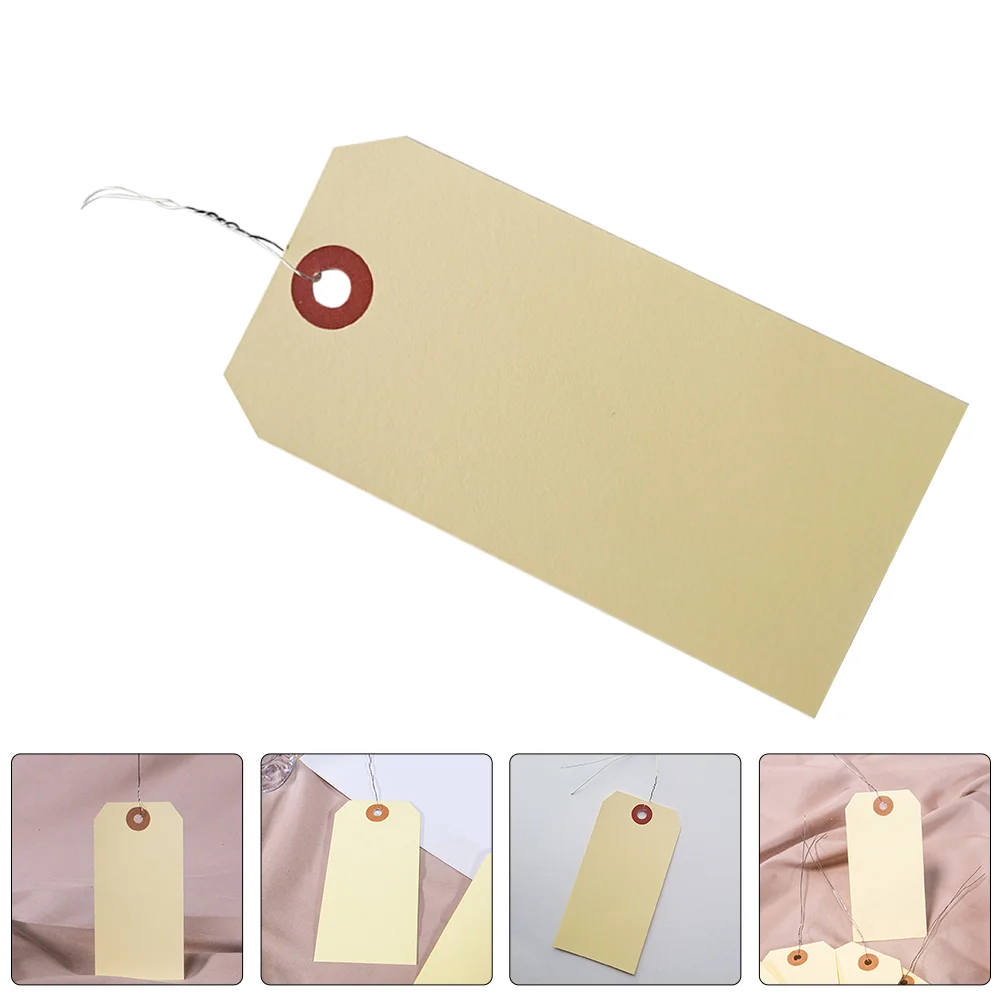 

Pcs Blank Manila Tags Wire Cardstock Shipping Tag Paper Hang Tags Inventory Tags Large Tags Packing Inventory Luggage