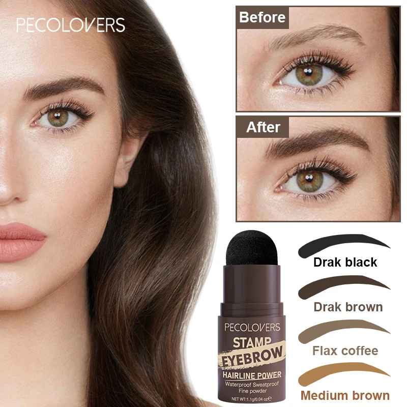 1 Set Perfect Eyebrow Stamp Stencil Kit Eye Brow Waterproof Long Lasting Enhancers Powder |