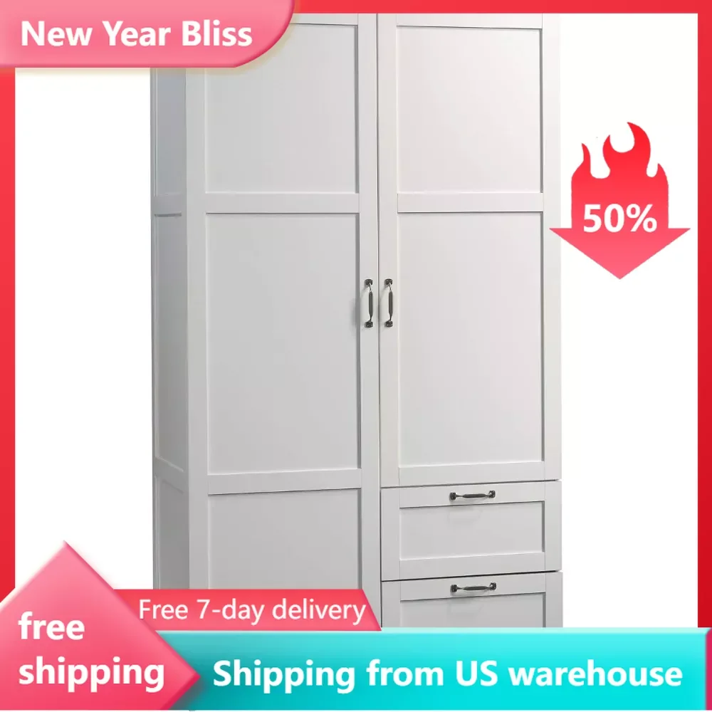 

L: 40.0" X W: 19.45" X H: 71.1" Open Cabinet Miscellaneous Wardrobe/Storage Pantry Cabinet Wardrobes Soft White Home Furniture