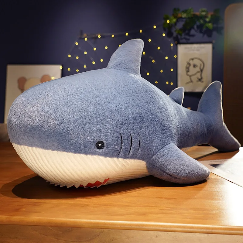 90/120Cm Di Alta Qualità Grande Squalo Peluche Morbido Peluche Squalo Peluche Cuscino Gigante Squalo Bambola Decorazione Della Stanza Regalo Di Comple