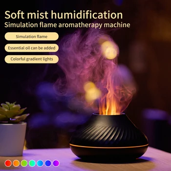 Difusor y Humidificador Ultrasónico con Luces Nocturnas de Llama