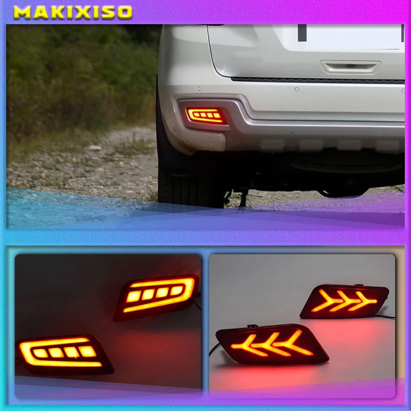 

2PCS LED Rear Fog Lamp For Ford Everest 2016 2017 2018 Car LED Bumper Light Brake Light Turn Signal Indicator Reflector