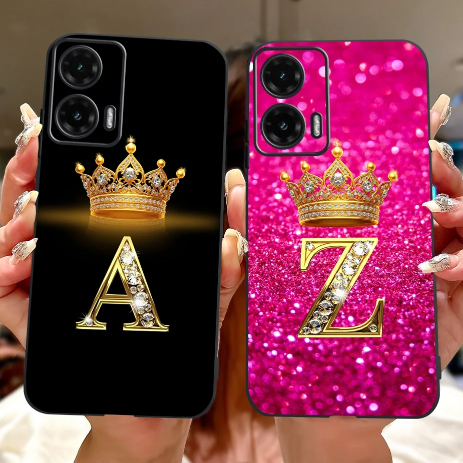 Luxury Crown Letters Soft TPU Phone Case Cover
