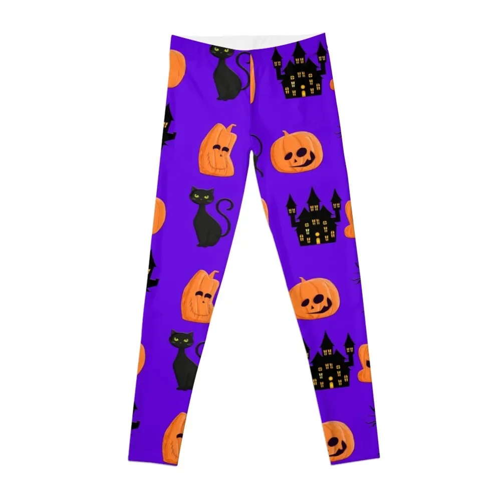 

Halloween Witches Skull Pumpkin halloween spirit Leggings high waist Clothing fitness gym pants Womens Leggings