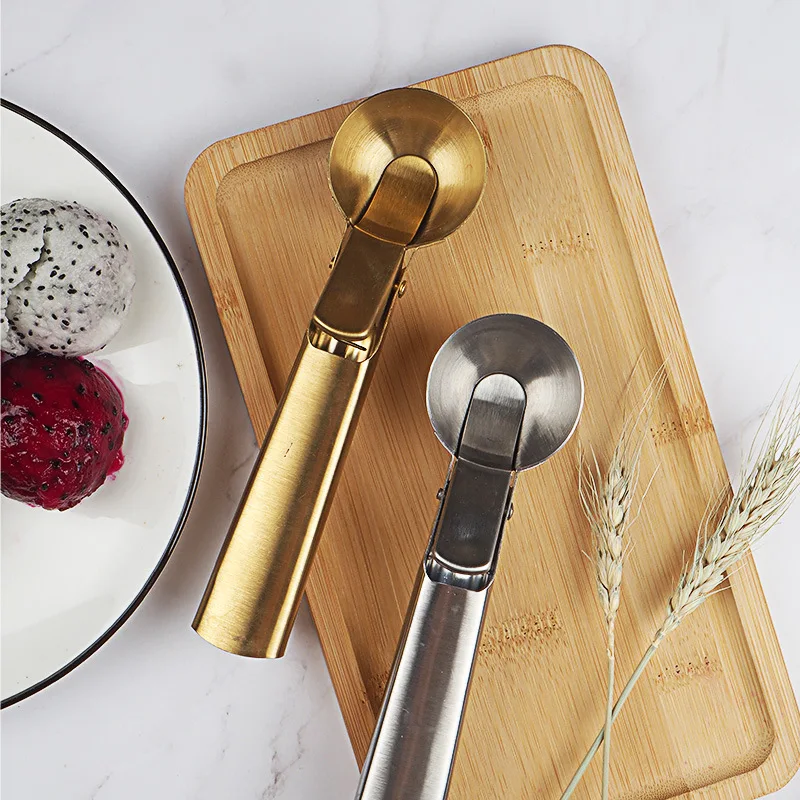 Ice Cream Scoop Cuchara de helado de acero inoxidable con gatillo