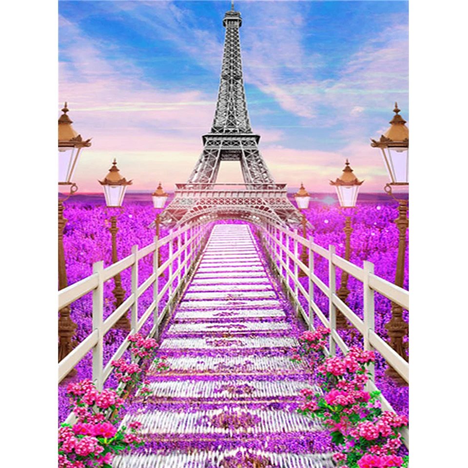 MomoArt Diamond Painting Paris Souvenirs Full Square Diamond Art Eiffel  Tower Mosaic Picture Of Rhinestones Landscape