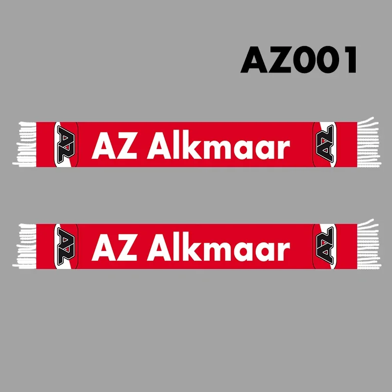 

18x145cm Size Holland AZ Alkmaar Red Knitted Scarf for Fans AZ001