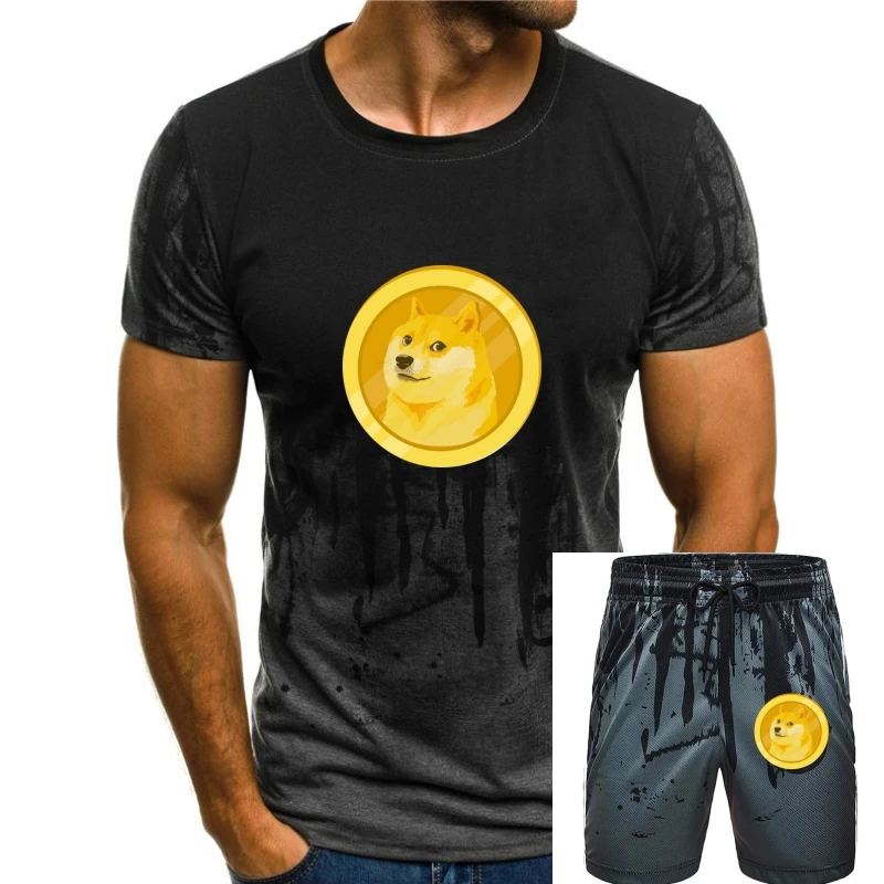 

Custom Dogecoin Heartbeat Line Blockchain Cryptocurrency T Shirt Women Black Fitted Men Tshirt Plus Size S-5xl Clothing Tee Tops