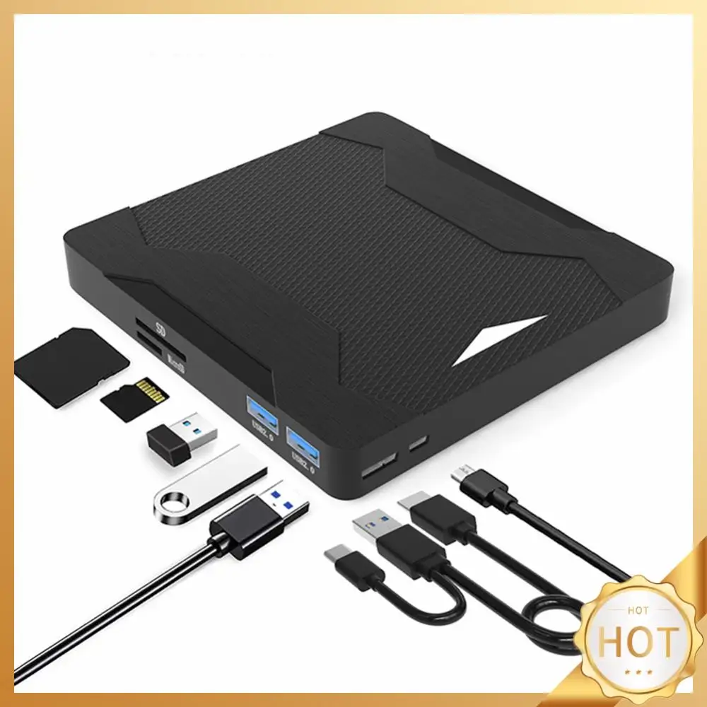 CD DVD 라이터 USB 3.0 TF SD 휴대용 외장 드라이브 드라이버, 무료 CD-RW 버너, 플러그 앤 플레이 외장 광학 드라이브, PC 데스크탑용