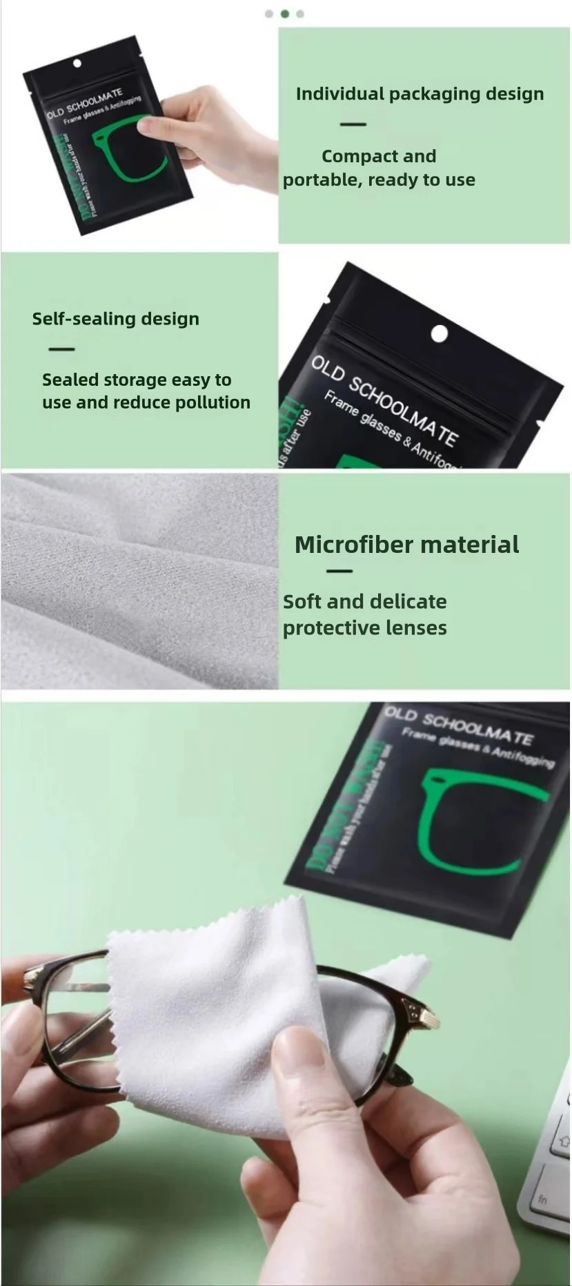 10 stücke Anti-fog-Wildleder Brillen Tuch Wiederverwendbare Mikrofaser Anti-fog Tuch Objektiv Anti-fog Handy Kamera linsen bildschirm Sauber – Detail 9