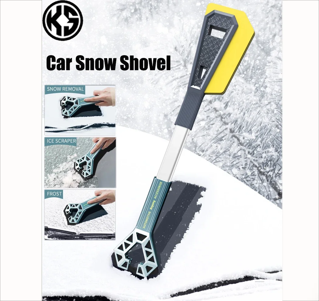 Car Snow Shovel 3in1 Ice Scraper Windshield Multifunctional Detachable Ice Breaker Winter Snow Brush Shovel Car Remover