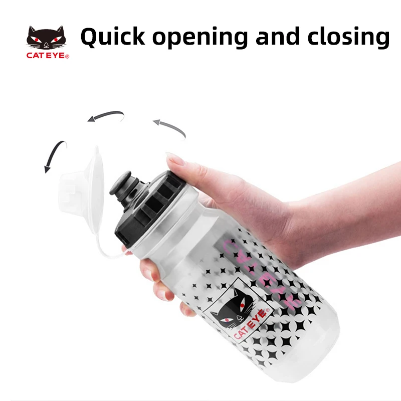 CATEYE Cycling Water Bottle 750/600cc PP5 Food Grade Flip Dust Cover Squeeze Sports Fitness Water Cup Bicycle Leak-proof Kettle