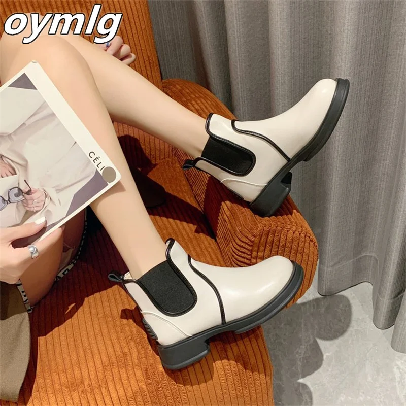 

2022 new thick-soled boots women's autumn short boots muffin heightening boots black boots platform shoes