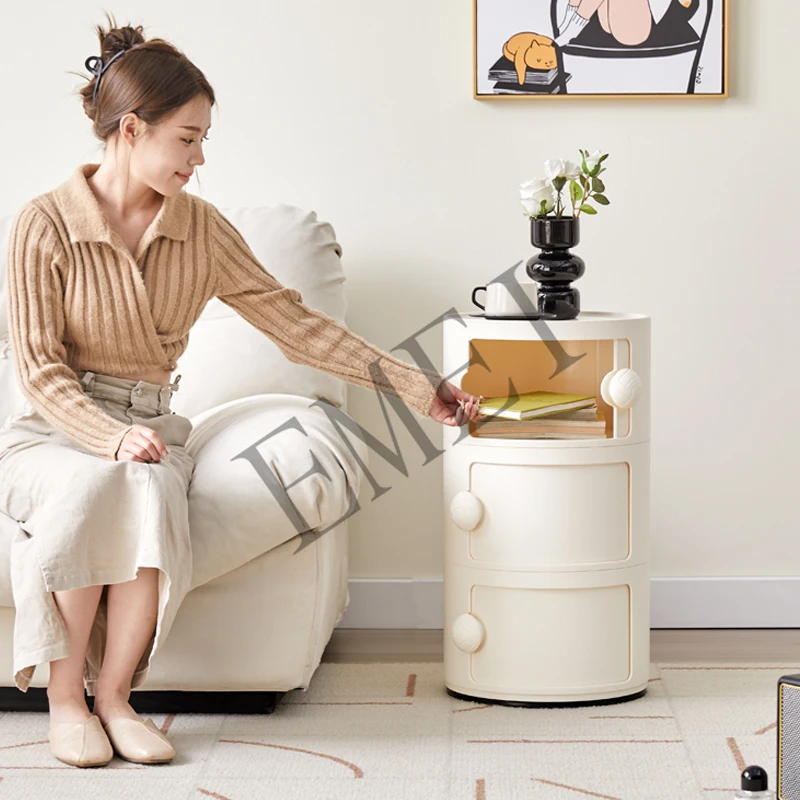 Nordic children's bedside table round household simple creative bedroom storage cabinet Internet celebrity ins small cabinet
