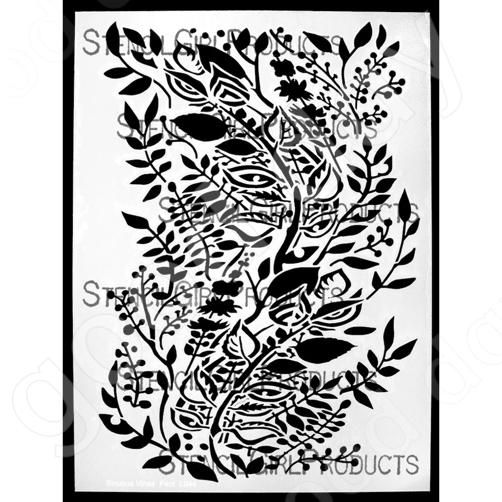 

2023 New Sinuous Vines Layered Production Stencil Scrapbook Diary Decoration Embossing Template Diy Greeting Card Handmade