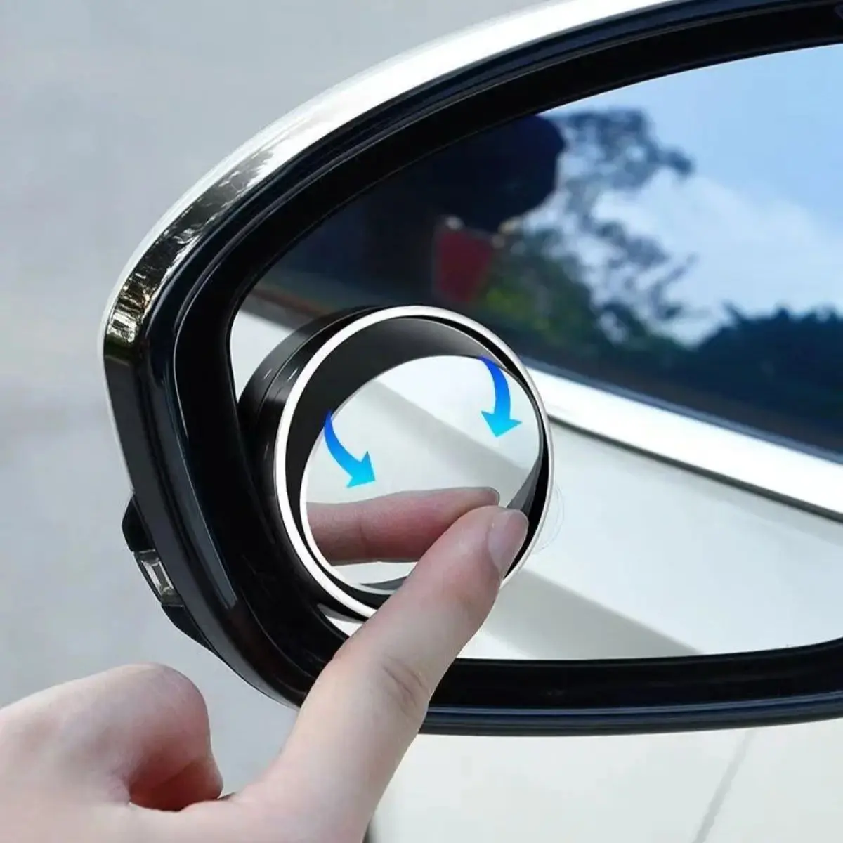 Rear view mirror car small circular high-definition auxiliary wide-angle convex surface anti-stun
