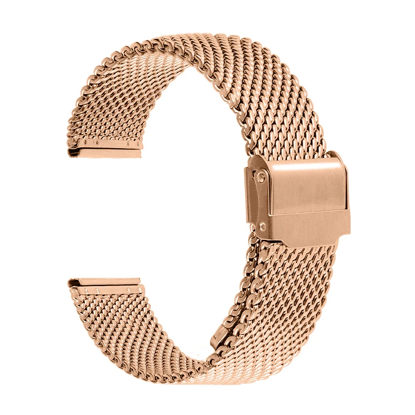 Elegant Milanese Stainless Steel Mesh Watch Band with Adjustable Widths