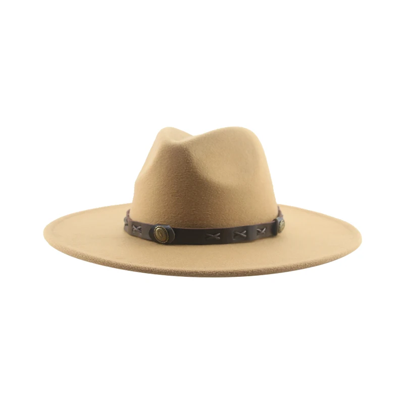 

Hat Fedoras Hat Hats for Women Wide Brim 9.5cm Panama Jazz Caps Felted Caps Man Hat Male Women's Hat Belt Casual Cap Sombrero