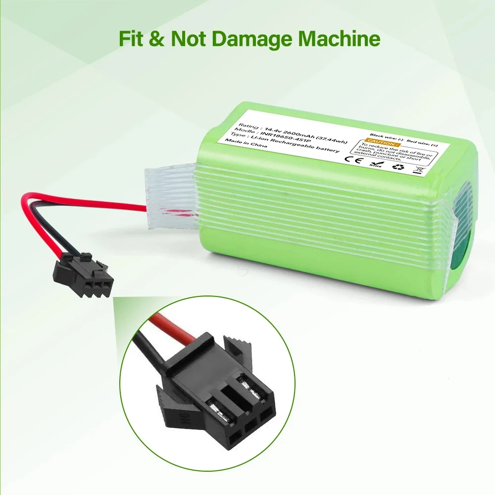 14.8V 6800mAh Li-ion Battery for Conga Excellence 950 990 1090 1790 1990 Deebot N79S N79 DN622 Eufy Robovac vacuum cleaner battery