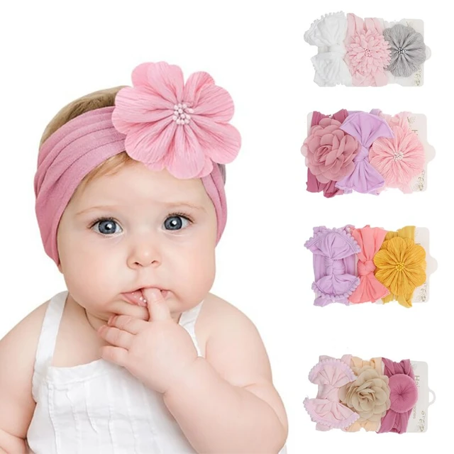 3PCS Baby Girl Headband Elastic Newborn Head Band Baby Hair Accessories  Kids Headwear Infant Headwrap Toddler Turban New Born - AliExpress