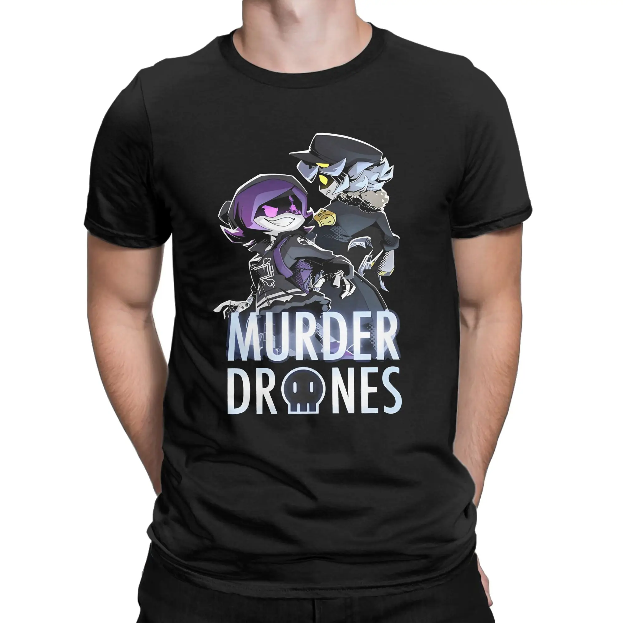 Murder Drones Men's Funny Cotton Crewneck T-Shirt Gift Idea