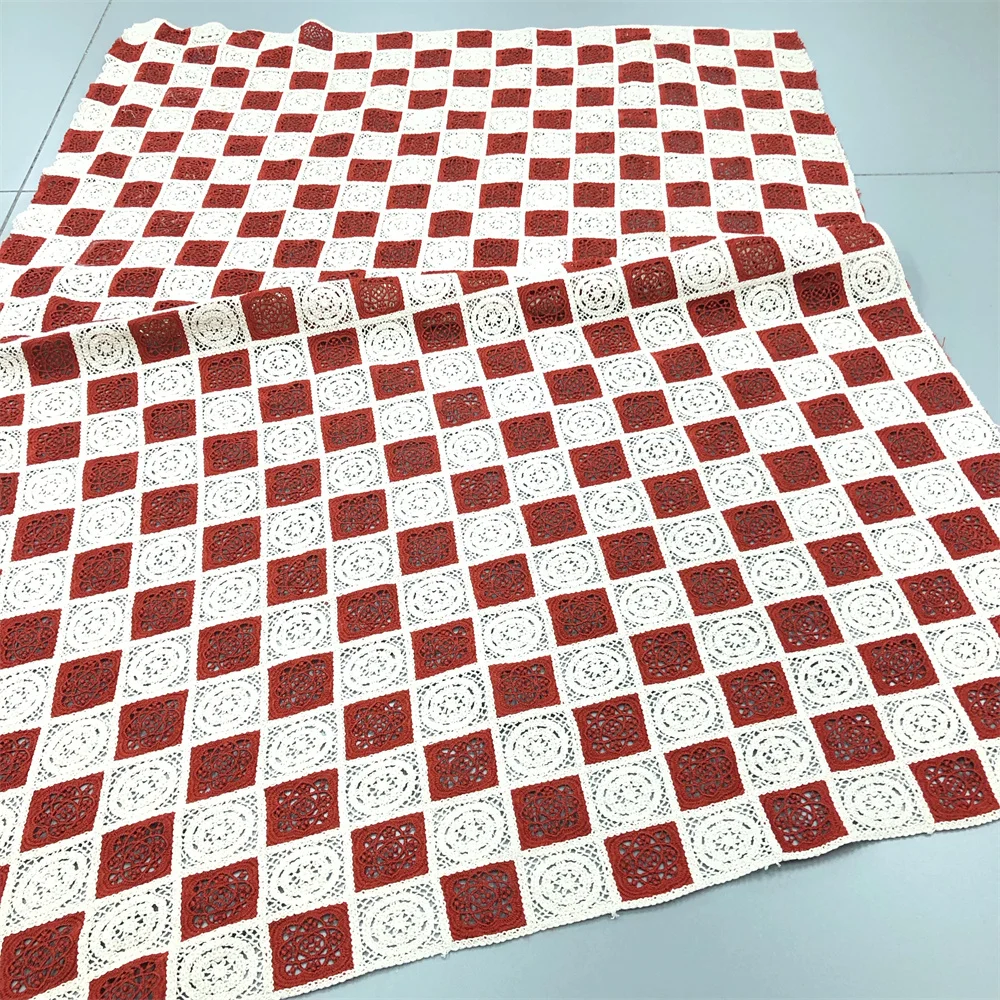 Nigerianischer Spitzenstoff im neuen Stil, 2025, hochwertige Spitze, wasserlöslich, bestickt, modischer weicher Spitzenstoff, 5 Yards – Detail 11