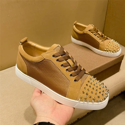 Christian Louboutin Mens Spike Sneakers  Mens Red Bottoms Shoes Spikes -  Fashion - Aliexpress