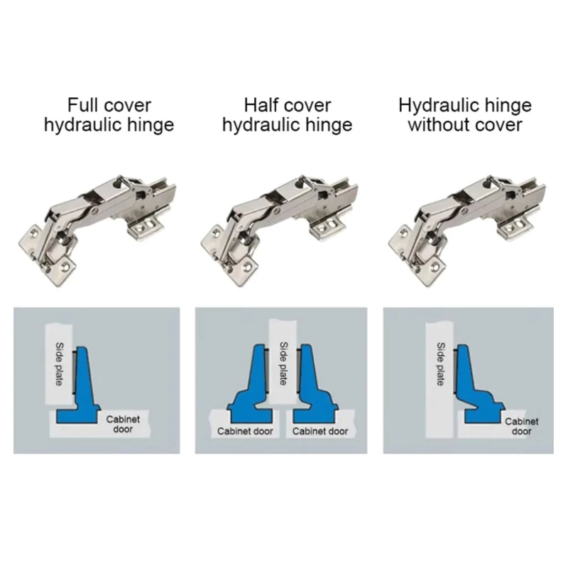 1 Pc Hidden Hinges 165Degrees Hydraulic Folding Damper er Door Hinge Window Accessories Furniture Supplies with Screws