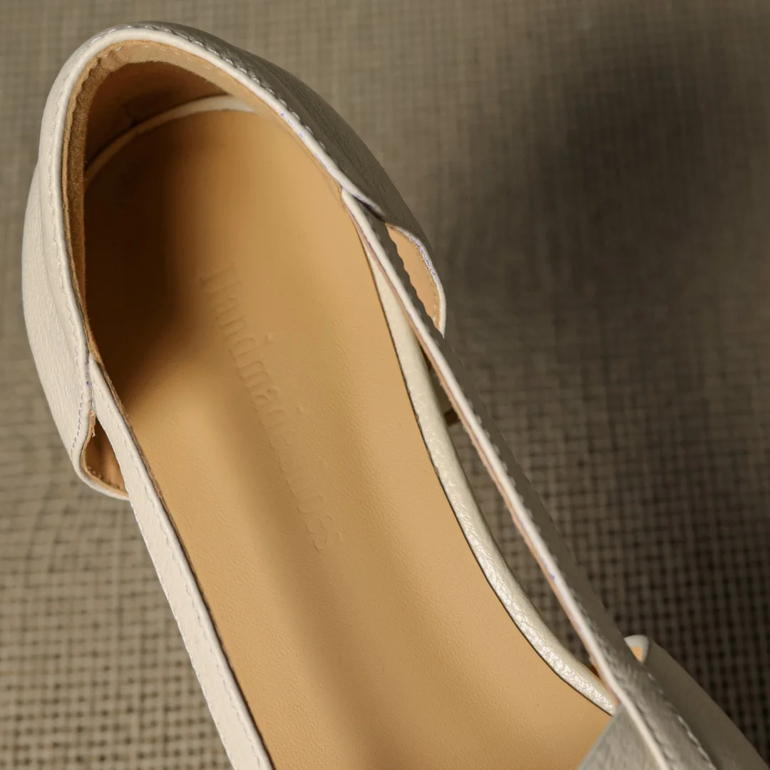 Women's sheepskin narrow band patchwork hollow-out square toe slip-on flats high quality soft comfortable casual summer shoes