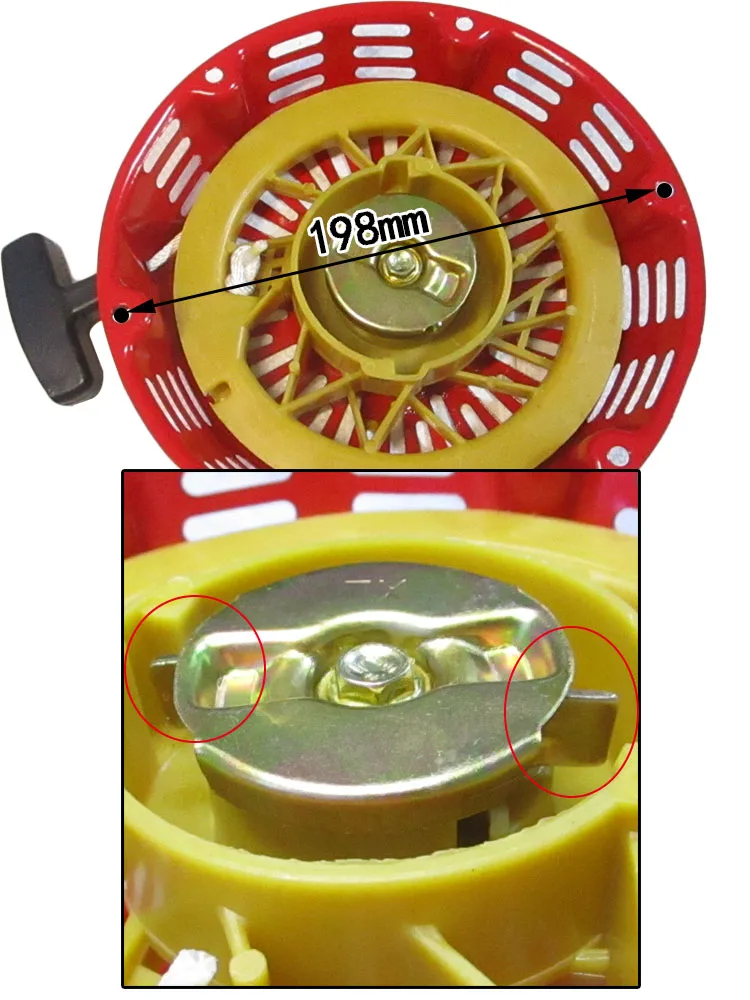 Description Picture 3 of itemThe gasoline generator starts the pull plate 188F/190F/192F GX390/GX420/5-8KW gasoline pump, micro plow, car wash fuel engine