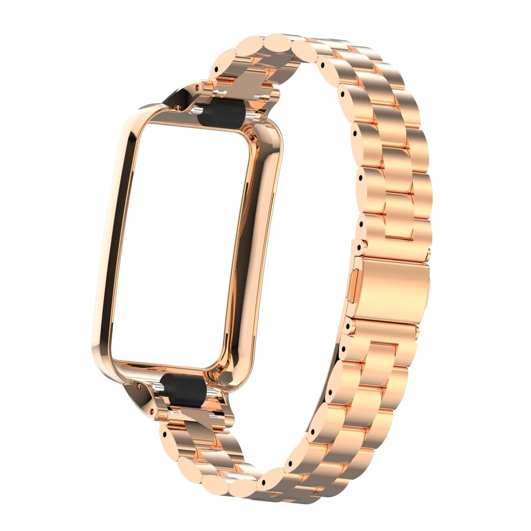 2-in-1 Metal Case and Stainless Steel Strap Set
