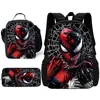 Child Hot Cartoon S-Superheros Venoms School Backpack with Lunch Bags ,Pencil Bags ,School Bags for Boys Girls Best Gift