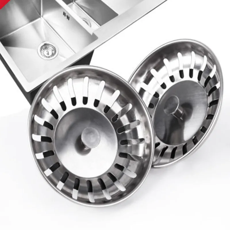 Description Picture 2 of item1Pcs Stainless Steel Replacement Strainer 79mm Kitchen Water Basin Sink Drainer Strainer Leach Basket Waste Plug Stopper Filter