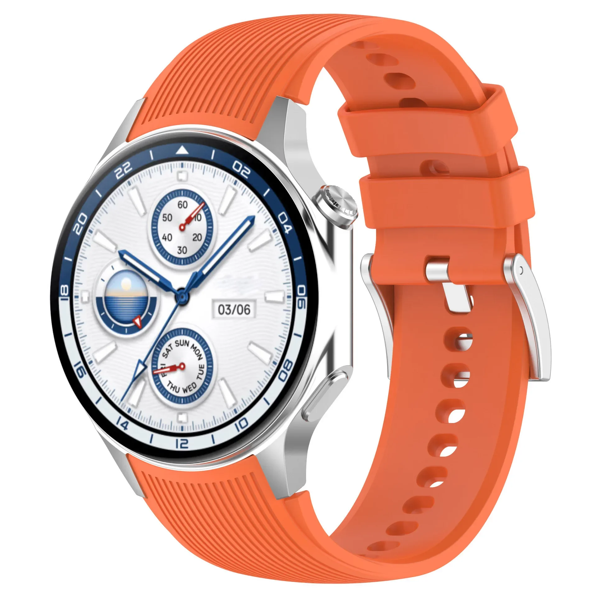 Enhanced Silicone Sport Strap - No Gap Design, Replaceable Wristband Bracelet