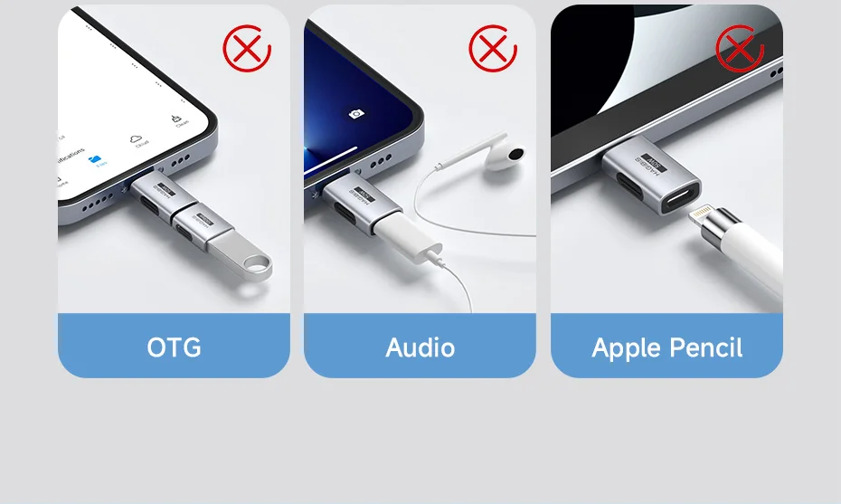 Hagibis Lightning & USB-C Bidirectional Charging Adapter