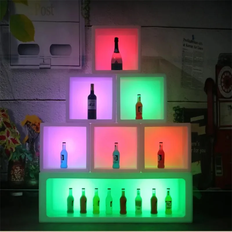 New Arrivial Led furniture Waterproof Led display case 40CMx40CMx40CM colorful changed Rechargeable cabinet bar kTV disco party