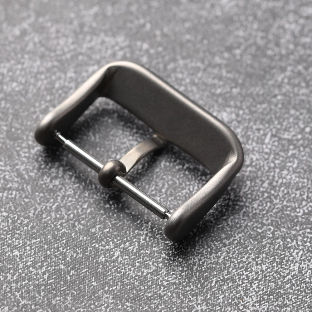 Premium Titanium Alloy Retro Leather Strap Buckle - Small Hole Metal Watch Accessory