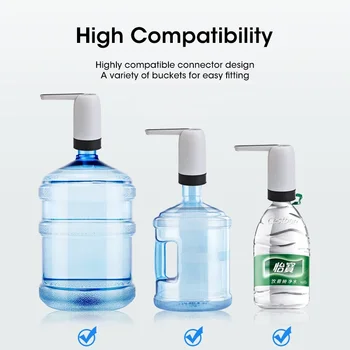 Water Bottle Pump Water Dispenser USB Charging Automatic Water Bottle Pump Water Pump One Button Switch Of Water Dispenser 1