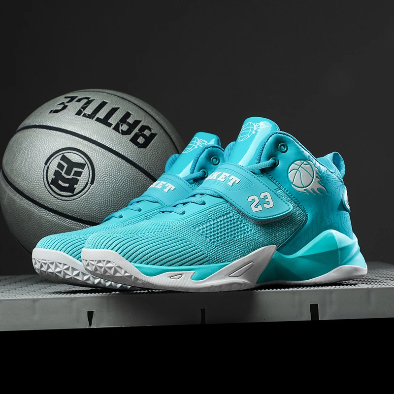 Men's Basketball Shoes Lace Up High Top Sports Shoes Men's Retro