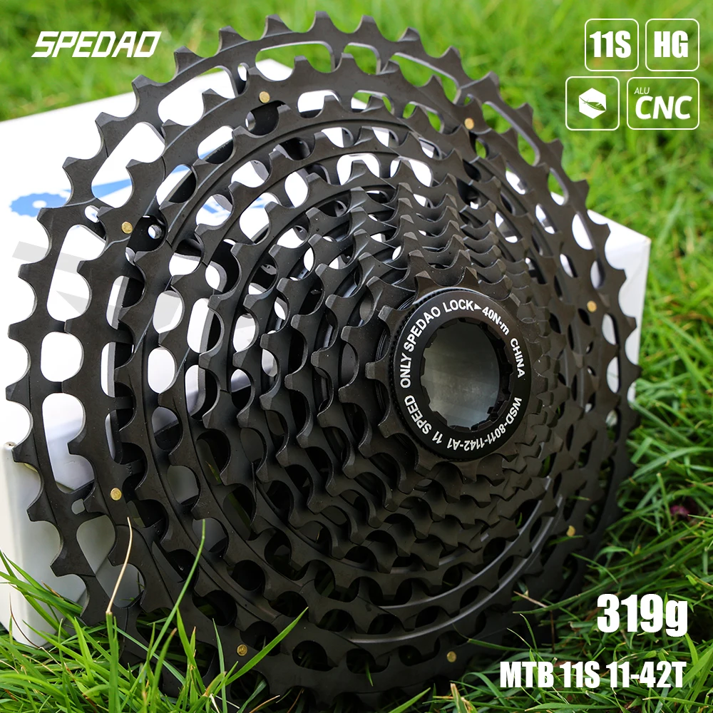 Bicycle Cassette SPEDAO SLR2 Bicycle Cassette 11v 11-42T HG 11s ultralight CNC k7 11v For MTB GX X1 NX M8000 11 Speed Hub Bike Freewheel