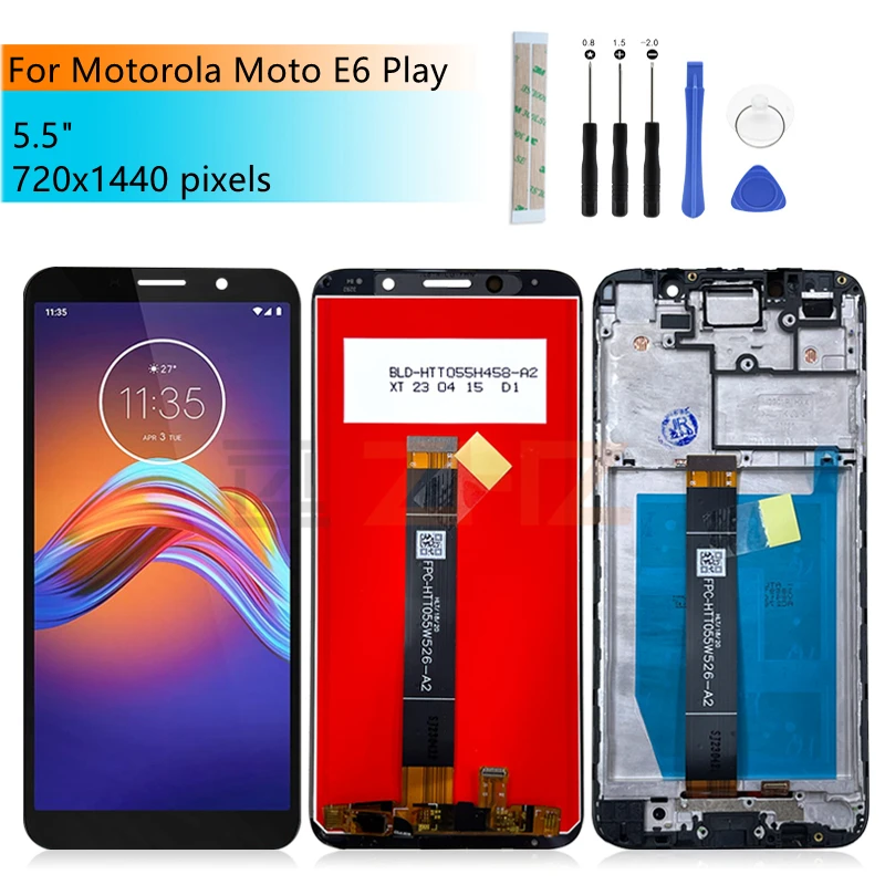 

For Motorola Moto E6 Play LCD Display Touch Screen Digitizer Assembly For Moto E6 Play Display Replacement Repair Parts 6.5"