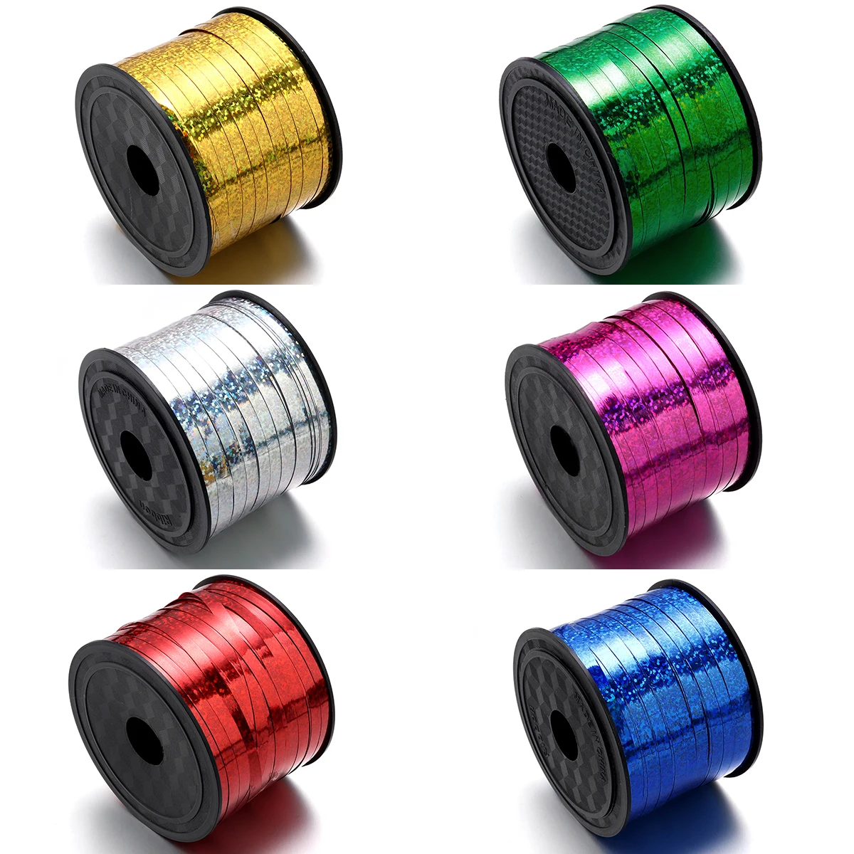 Plastic Laser Ribbon 100yards/roll 5mm party decorations printed satin ribbon for Cake Gift Box Packaging Party Wedding Decoration Accessories