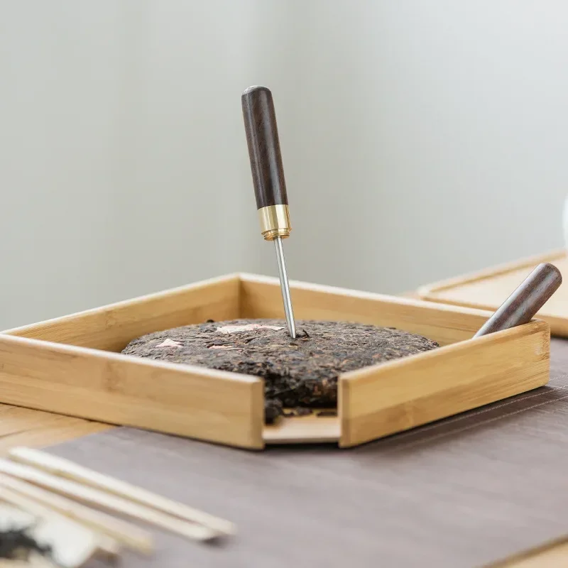 Ebony Tea Needle with Solid Wood Handle &ndash; Precision Pu'er Tea Knife for Easy Tuocha & Cake Breaking, Essential Teaware Tool