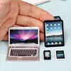 Miniature Model Toys Mini Mobile Phone Ipad Laptop Notebook Macbook for Barbie Dolls Bjd Ob11 1/6 1/8 Dollhouse Diy Accessories 1