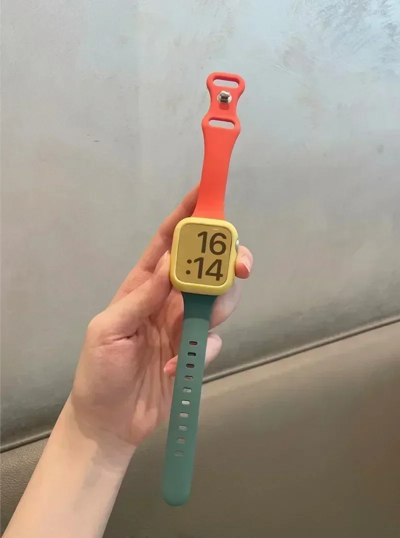Candy Case and Strap Set for Apple Watch - Nylon/Silicone Correa Strap